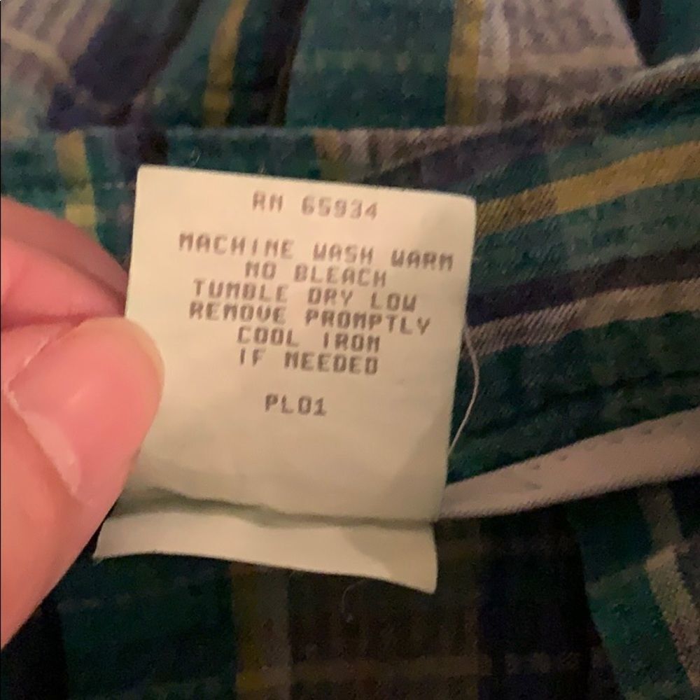 Vtg 80s blue/green plaid madras cloth skirt - Picture 8 of 8